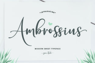 Ambrossius Script Font for Handmade Product Design
