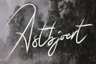 Astbjoert Font: Rough Brush Script for Handmade Crafts