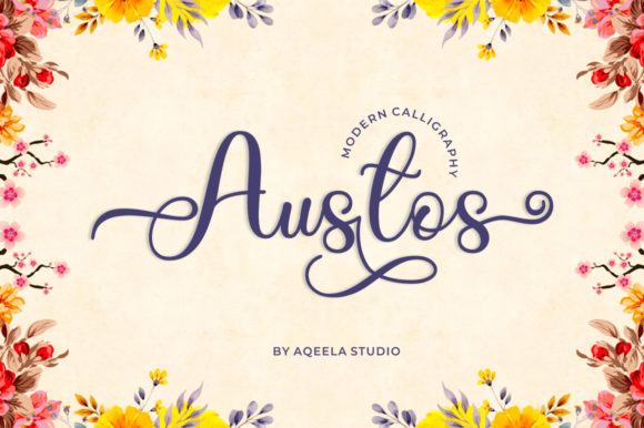 Austos Font: Modern Calligraphy for Web Design