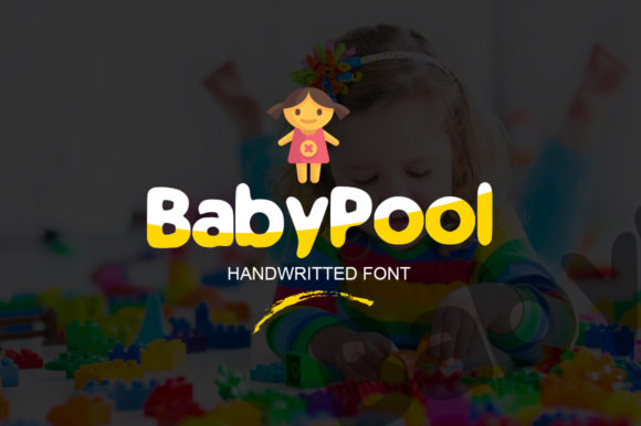 Baby Pool Font: Rustic Charm for Product Packaging