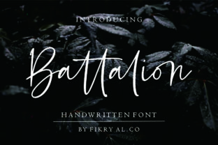 Battalion Font: Elegant Script for Handmade Products