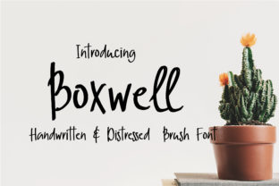 Boxwell Font: Distressed Handwritten Style for Web Design