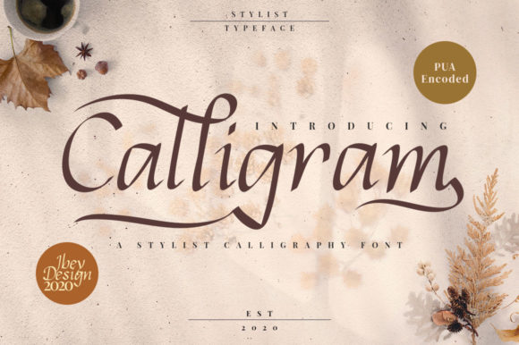 Calligram Font for Editorial Design and Branding