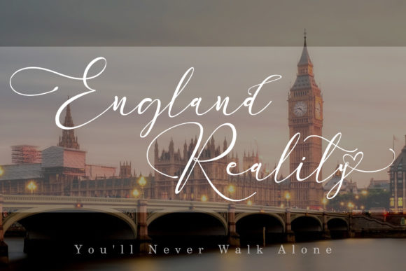 England Reality Font for Elegant Editorial Design