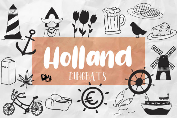 Holland Dingbats Font for Creative Web Layouts