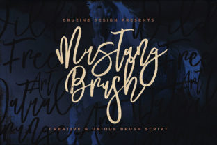 Mustang Font: Rough Brush Style for Handmade Products
